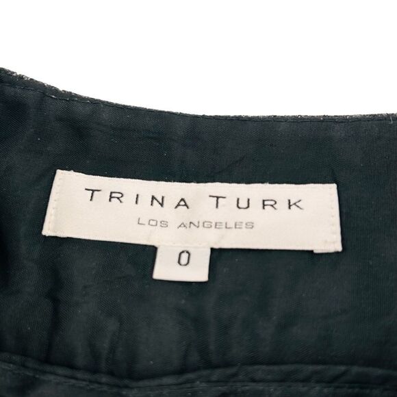 Trina Turk charcoal tweed fully lined wool trouser.  Size 0 - Picture 2 of 7